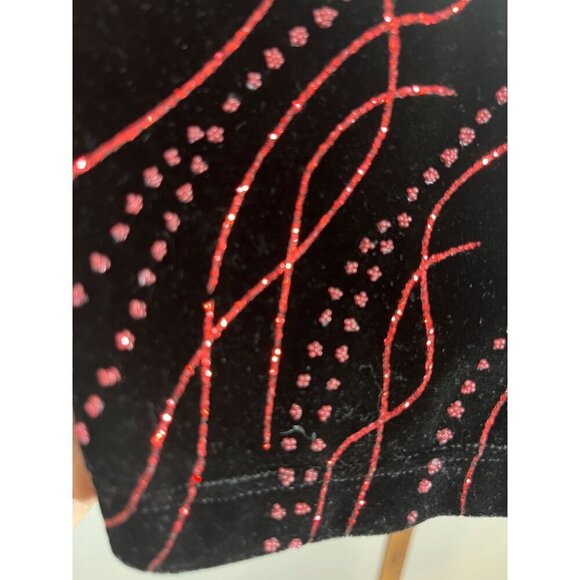 Notation Jacket 1X Black Rhinestone Glitter Witchy Fairy Whimsigoth Boho Western - Picture 6 of 10